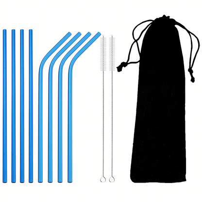 Toastifi Stainless Steel Straws (8 Pcs + 2 Stir Sticks)